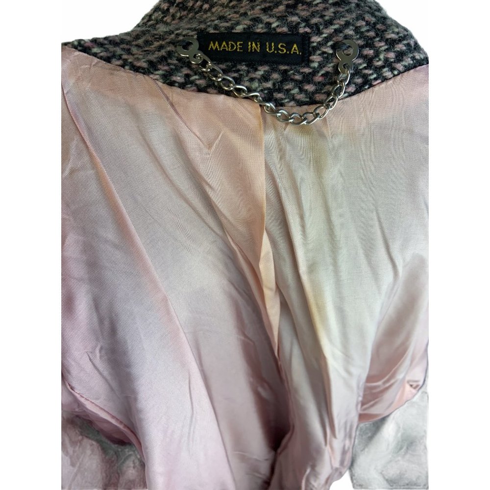 Women's vintage Wool trench coat with scarf - Picture 12 of 12